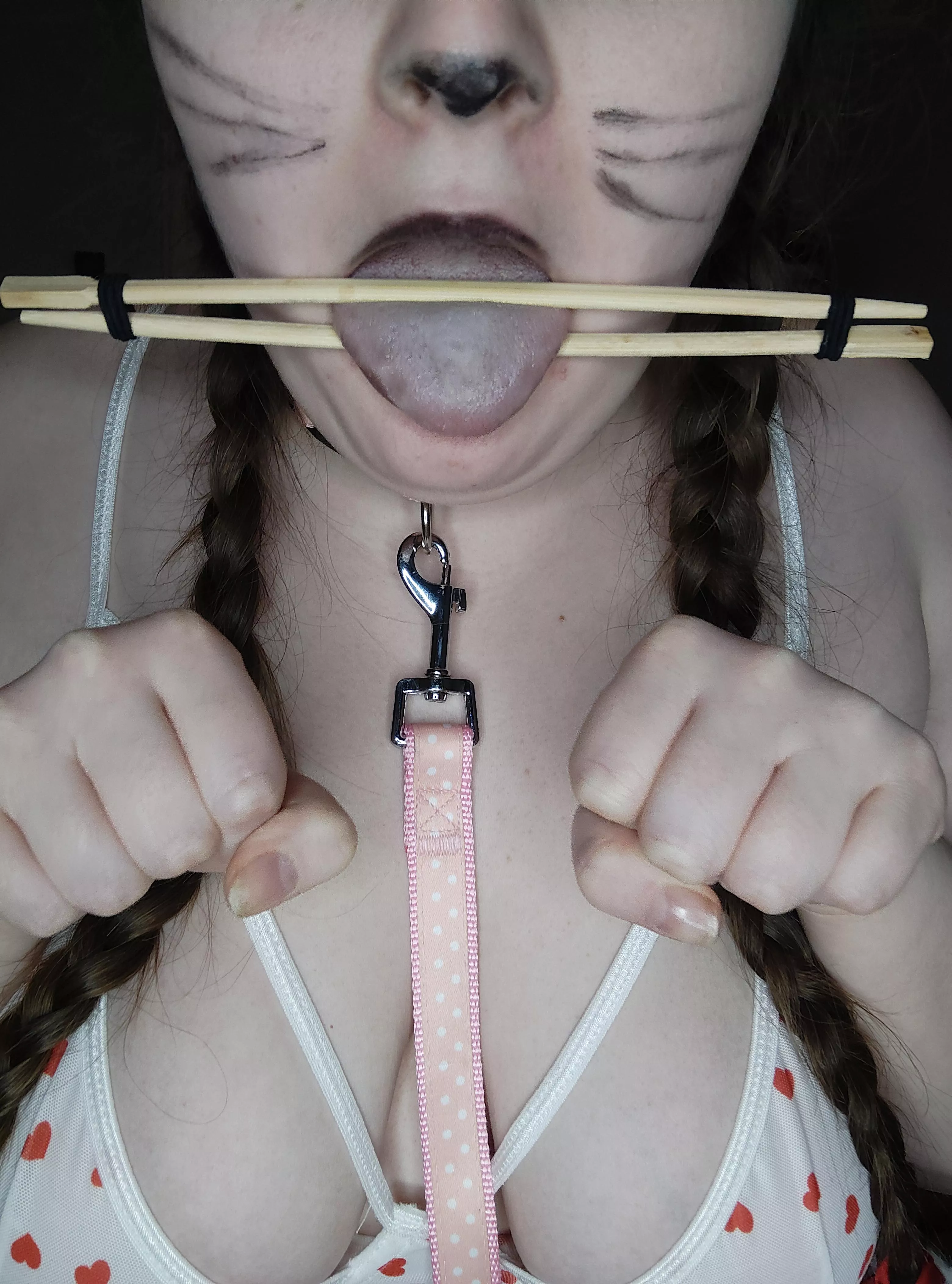 No talking. Just meowing.