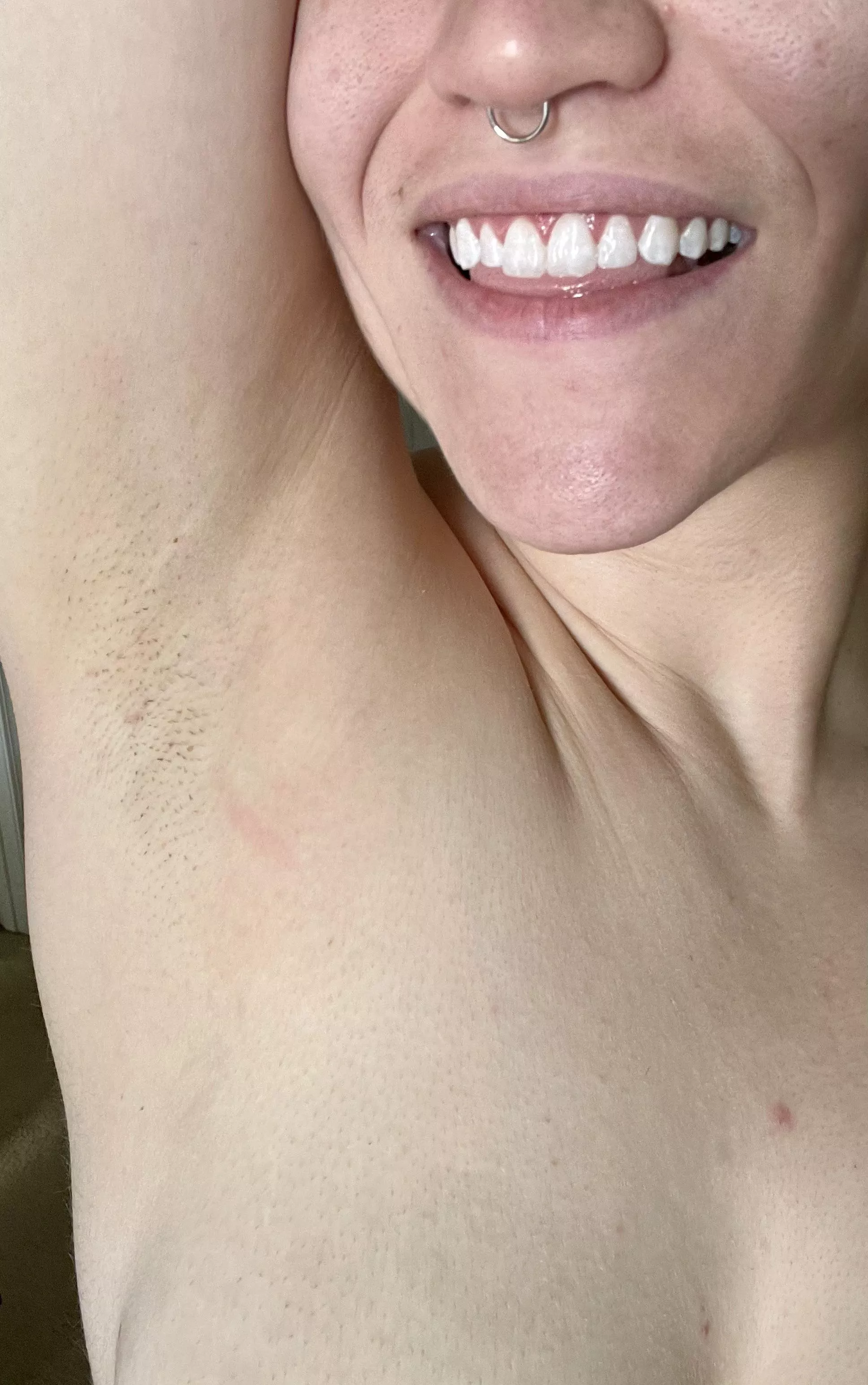 No time to shave this morning means some cute stubble for the day 😘