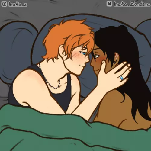 Not enough POC in Yaoi. Its a shame. So I used this Picrew to make my DND Character and his lover. :3