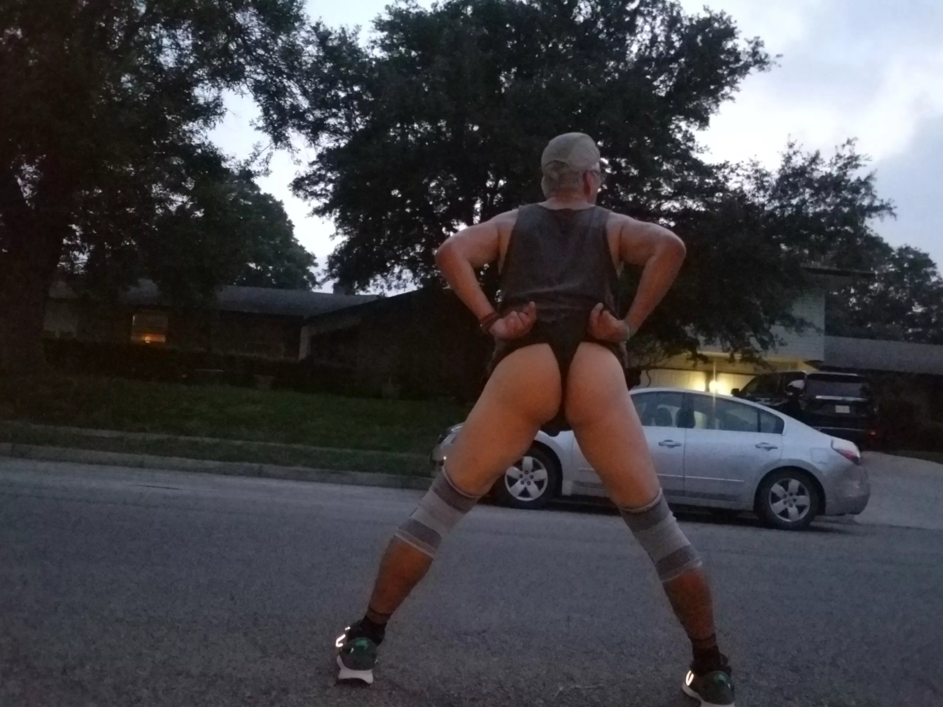 not gay, bi, no thong just my running shorts modified to look like a thong