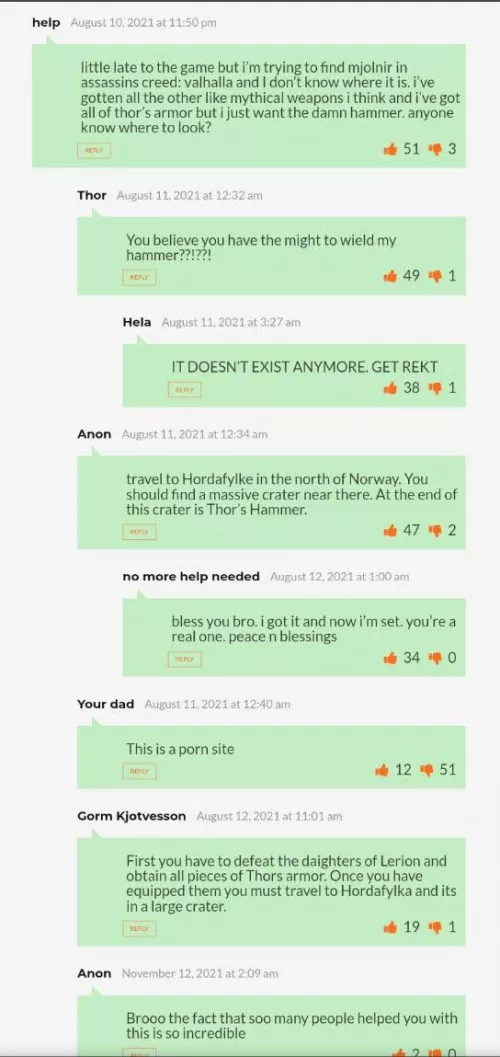 Not pornhub, but still good comments