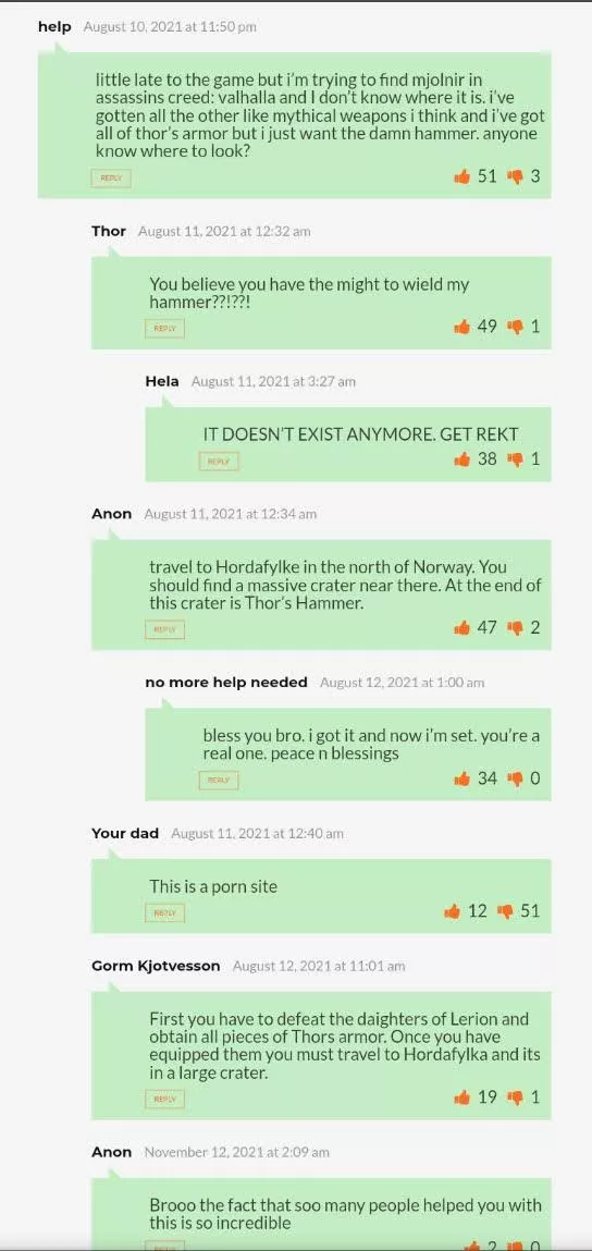 Not pornhub, but still good comments