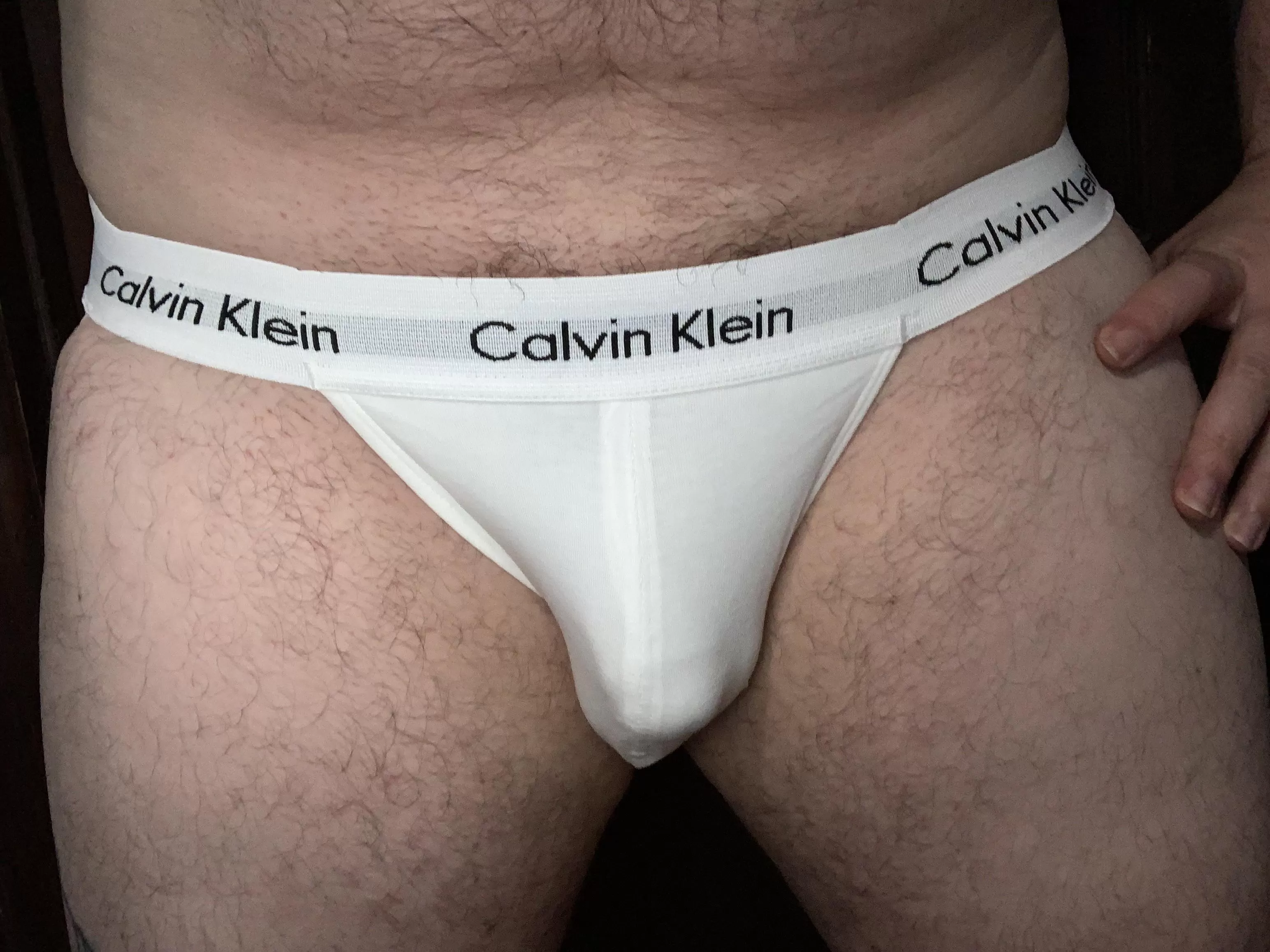 Nothing fancy, just a white Calvin Klein jockstrap Nothing fancy, just a white Calvin Klein jockstrap