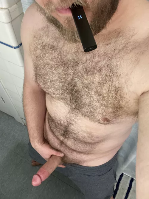 Nothing like having your cock out while you get baked with your bros.