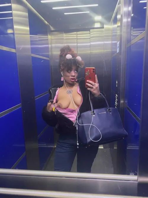 Nothing to see here, Just me being a slut in my elevator