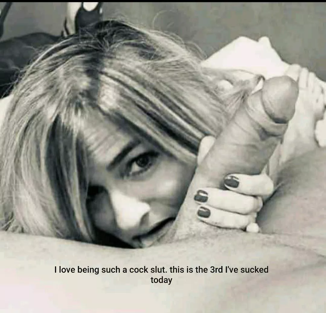 NSFW A cock slut doing what she does best