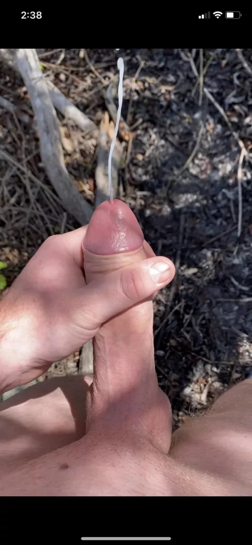 Nude beach cumshot