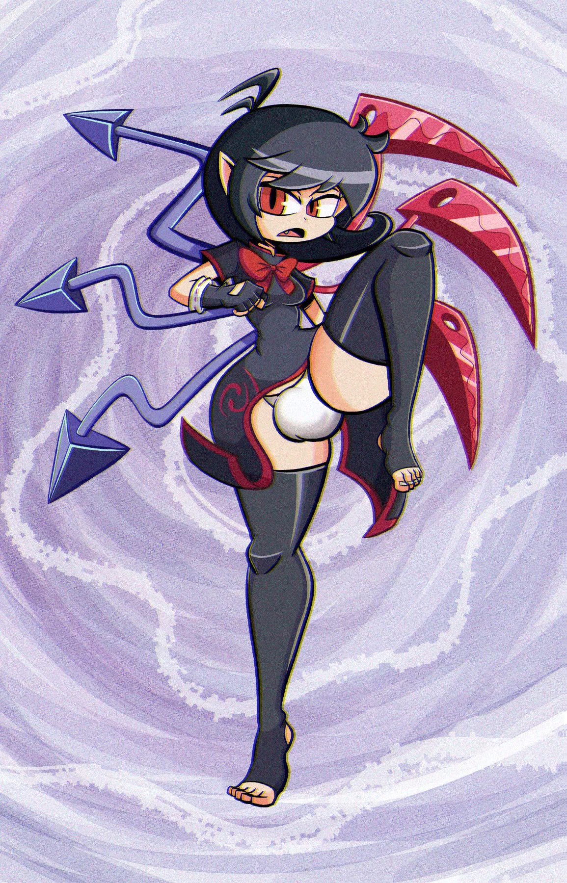 Nue Houjuu in a Fight Pose with a Big Bulge. [Futa] [Nuenis]