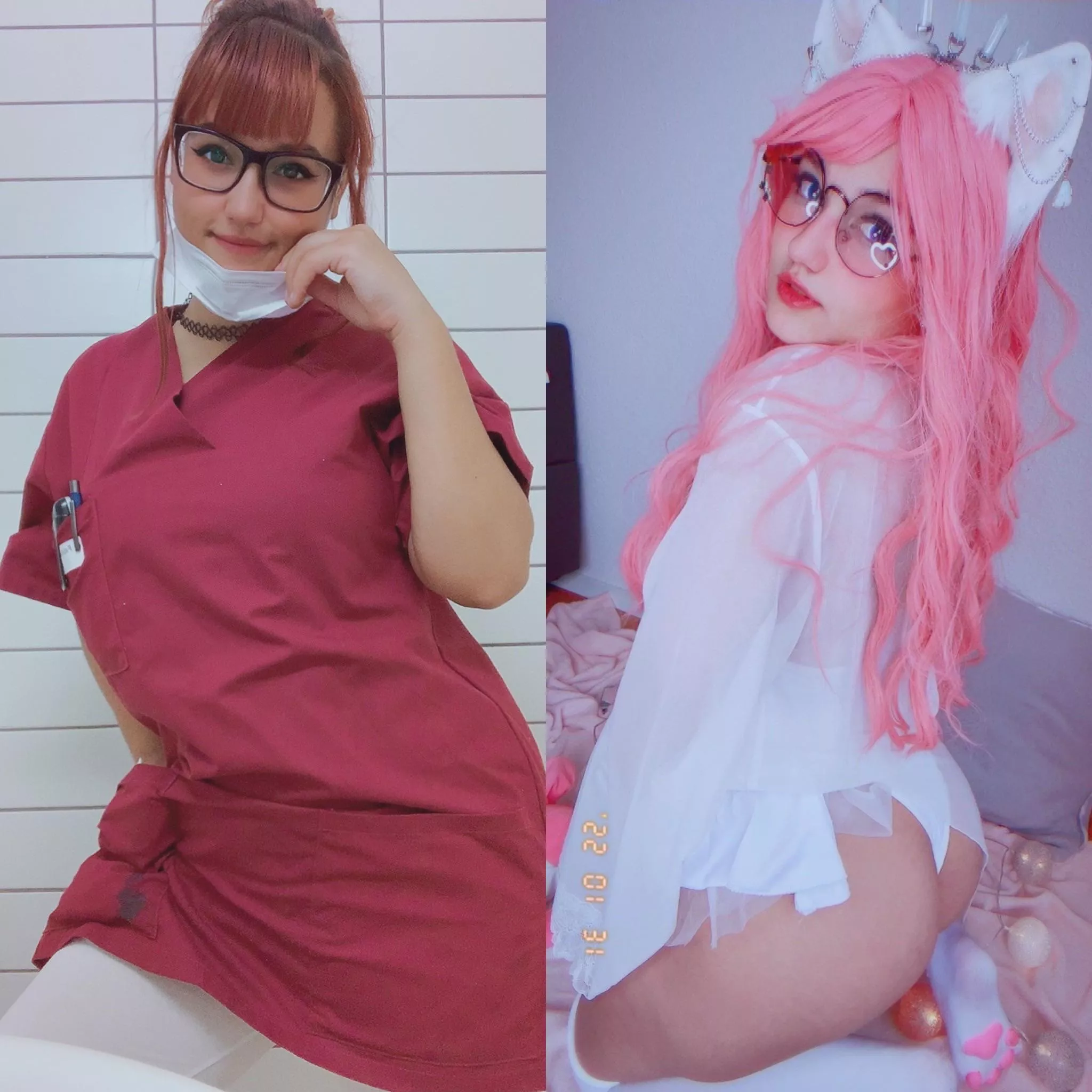 Nurse by day vs Cat girl by night