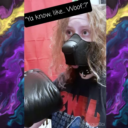 Nya, but its a pup~ who stole his Owner's shirt :3€ (he/they)