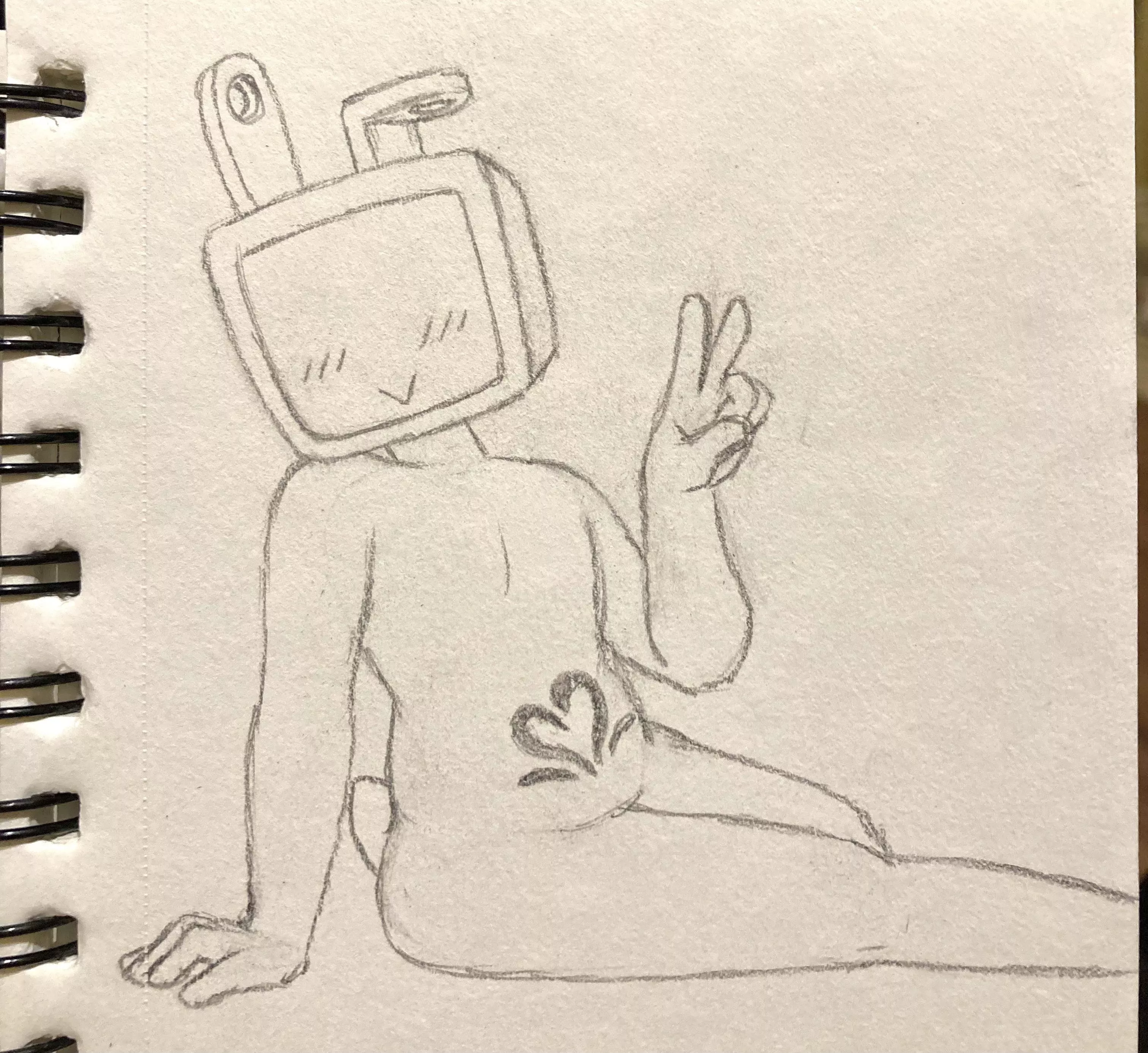 (OC) A robo bun, just hanging out! 🔌📺