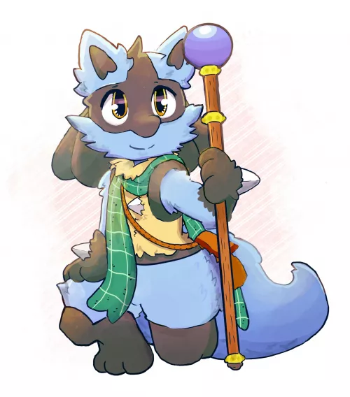 [OC] [Art] I painted my Lucario character! (@shen_tokki)