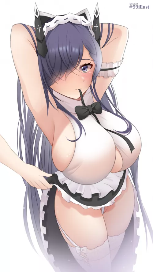 [OC] Busty maid ready to serve you