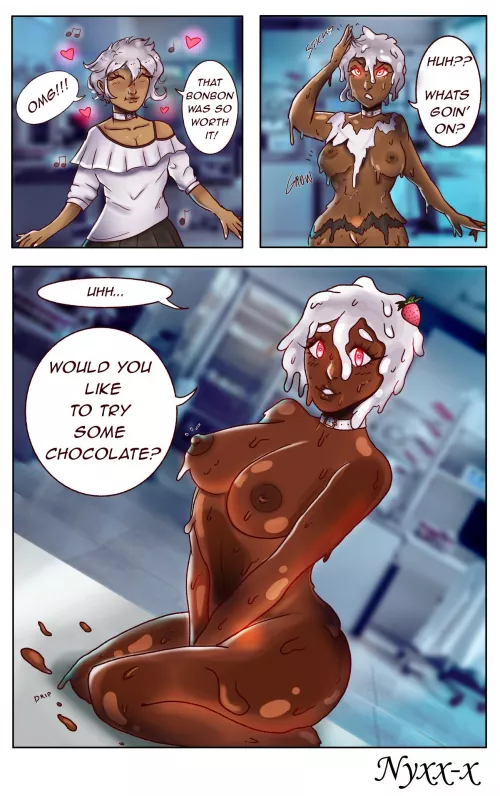 [OC] Chocolate and Cream~ (Slime TF, Valentine's) by me