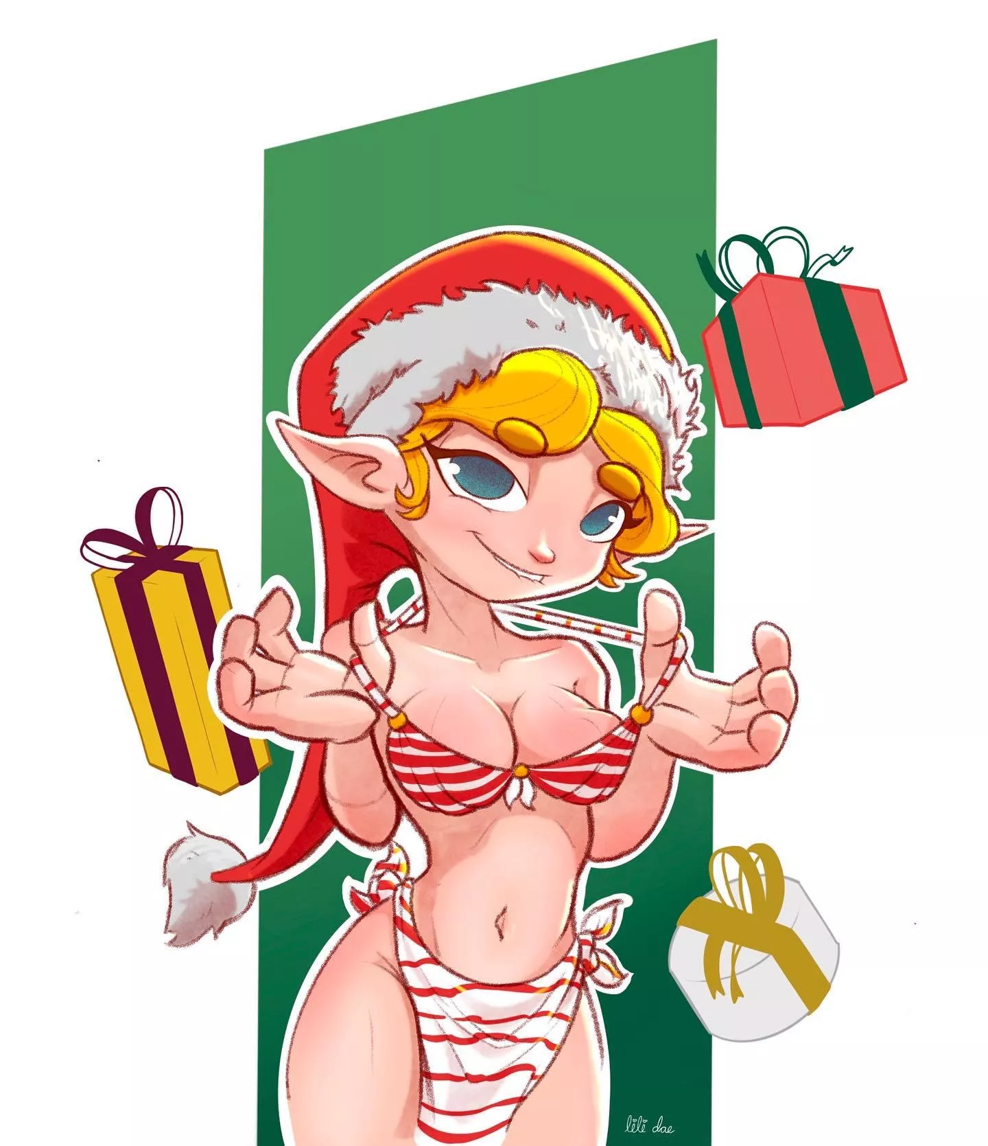 [oc] cute little elf I drew. (Lili Dae)