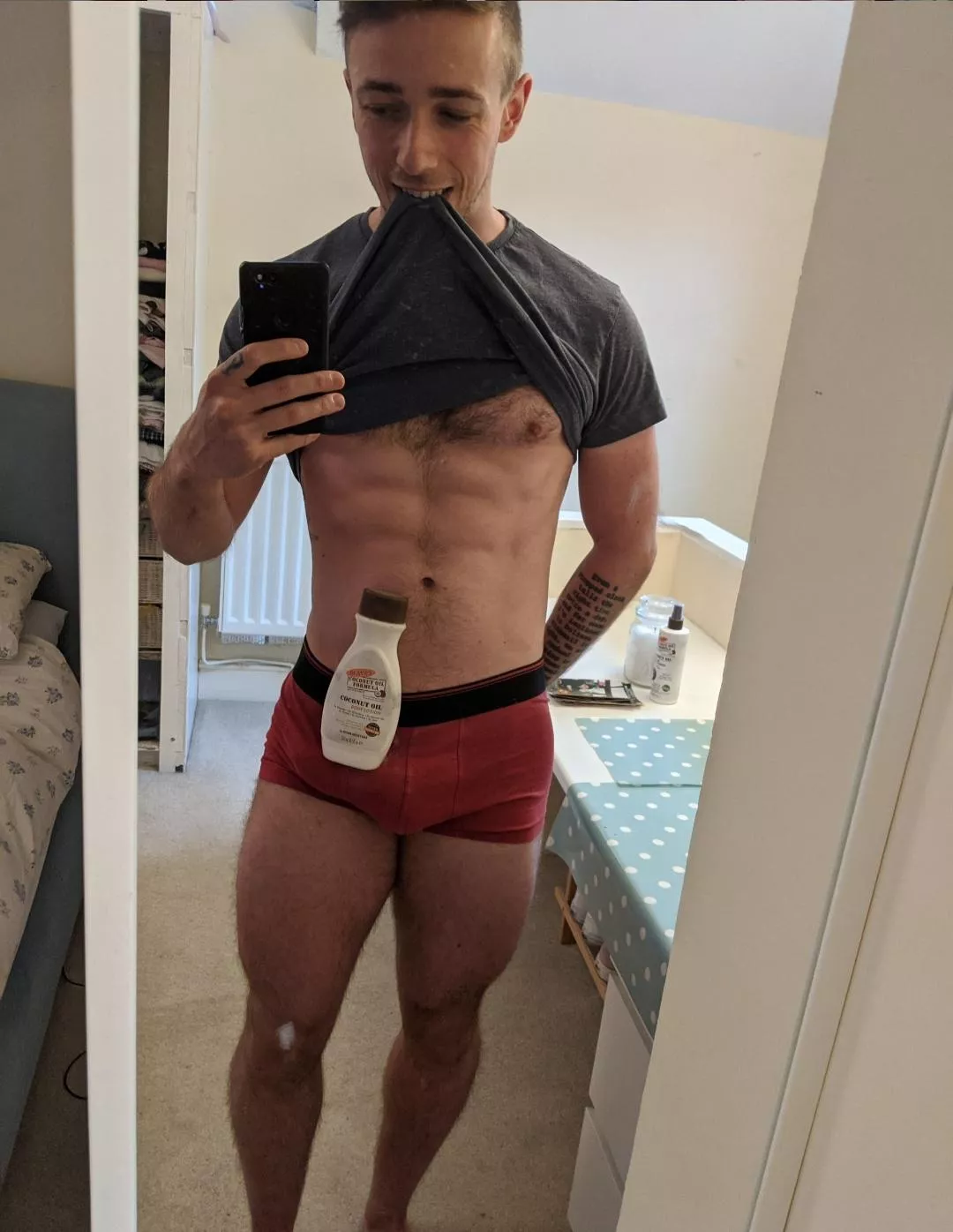 [OC] Making use of the crotch shelf since 2002.