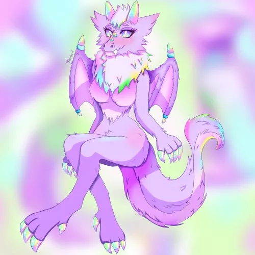 [OC] Opal my Little Furry Girl i just drew <3