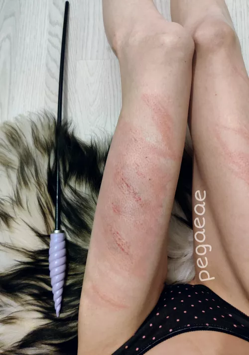 (OC) pretty canes leave the prettiest marks! 🦄 self-impact is fun 😚 [F]