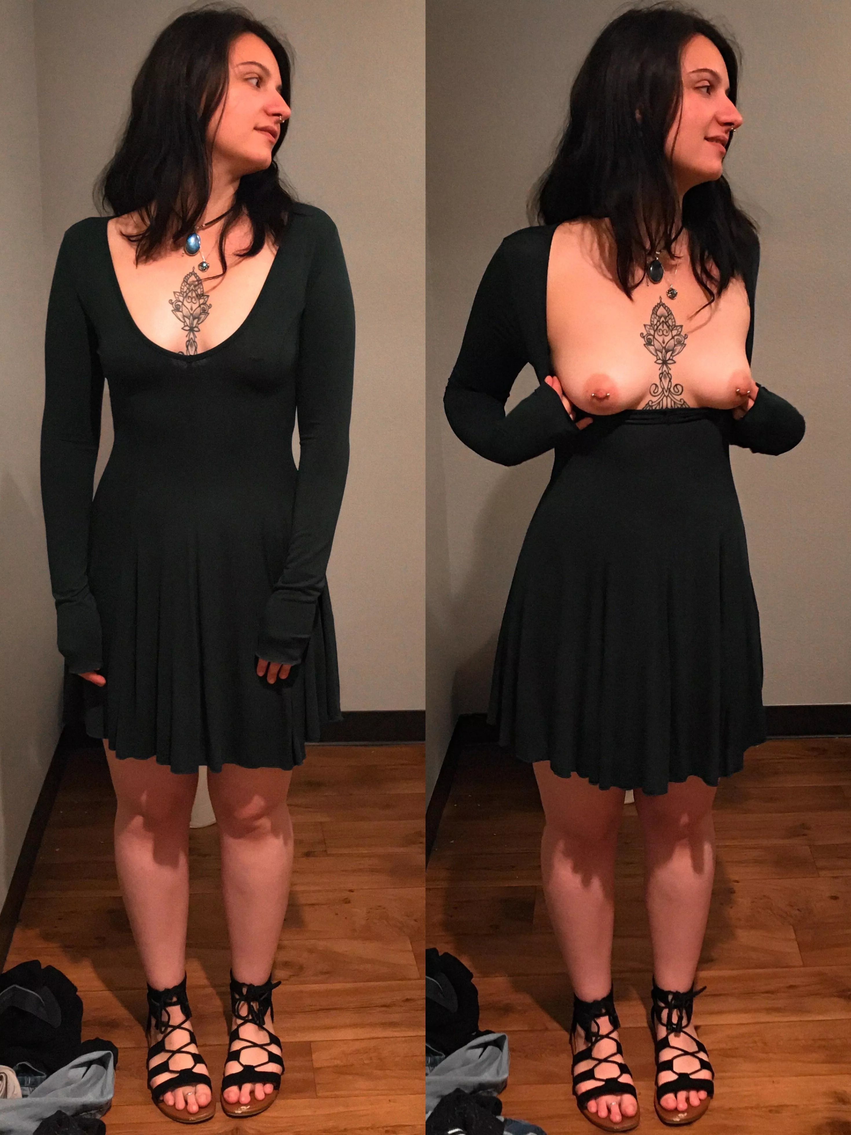 (OC) This dress lets me show off my sternum tattoo 😈