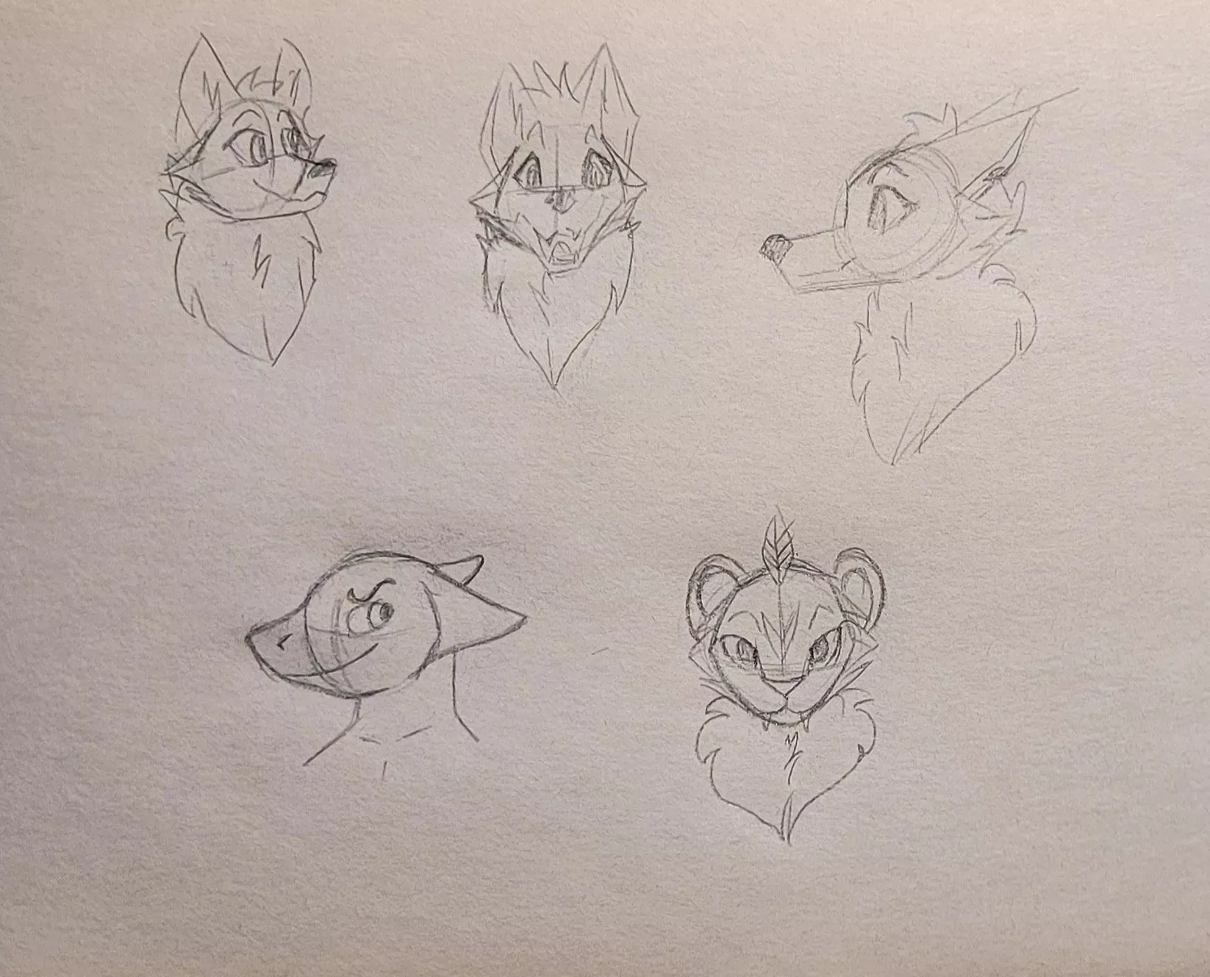 [OC][Sketches] I put down art for a while because I was getting frustrated with my lack of progress. Somehow I pick up a pencil and manage this?