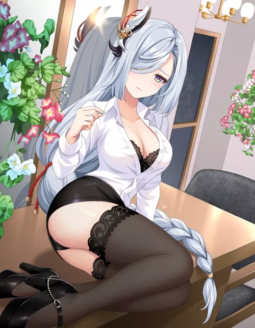 Office Lady Shenhe [Genshin Impact]