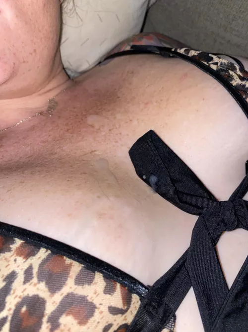 Oh no, he shot all over my tits and top 😈