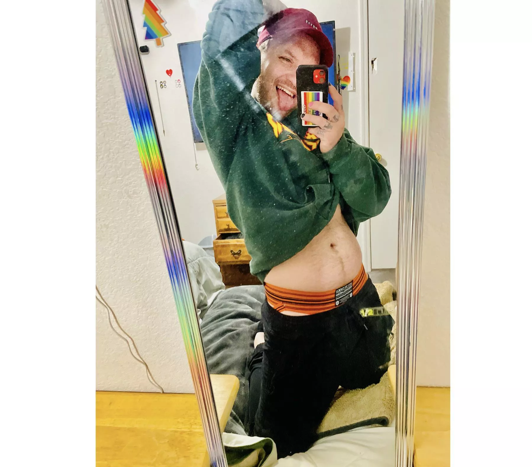 Oh you know, just sporting the new jockstrap and loving myself more and more each day. ✨