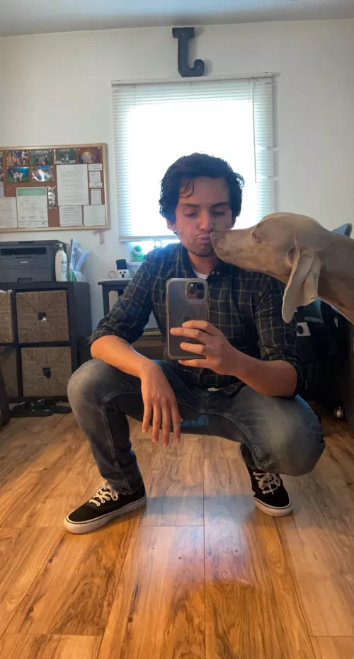 Oliver likes to photo bomb my pictures 🐶