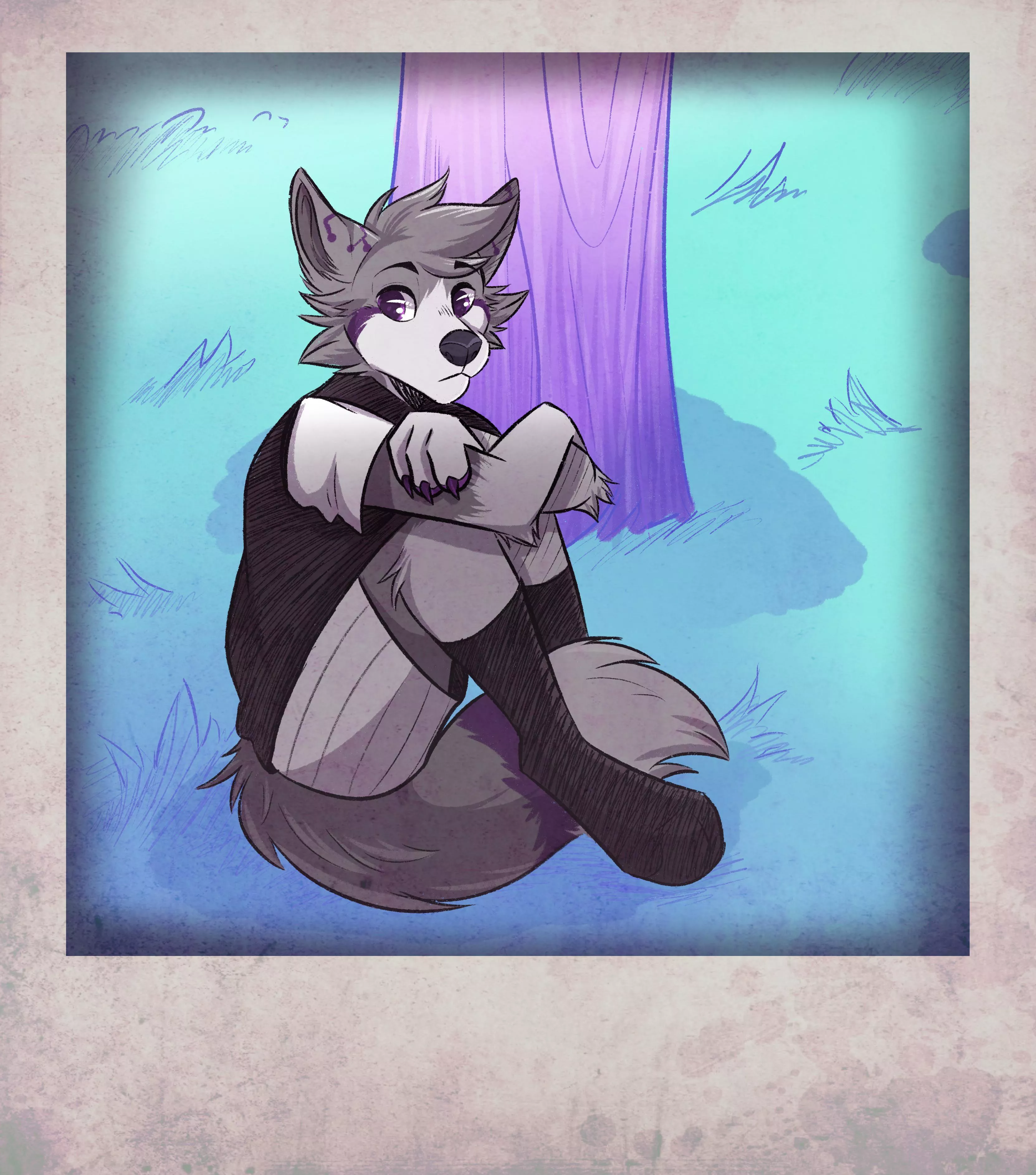 Omori Wolf (art by me - TrashmuttArt on Twitter)