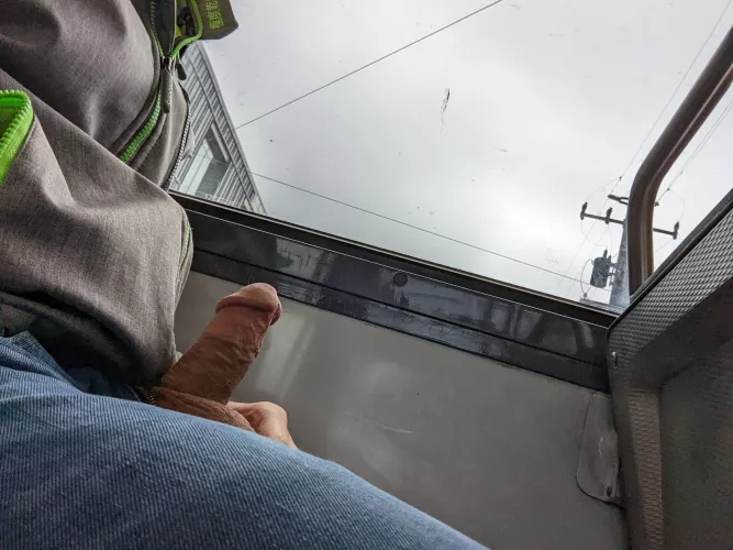 On the train.