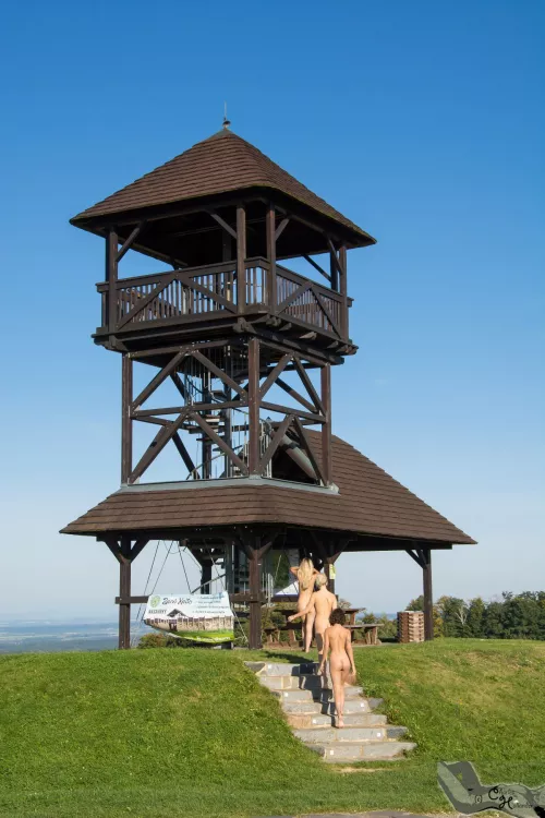 On the way to the tower