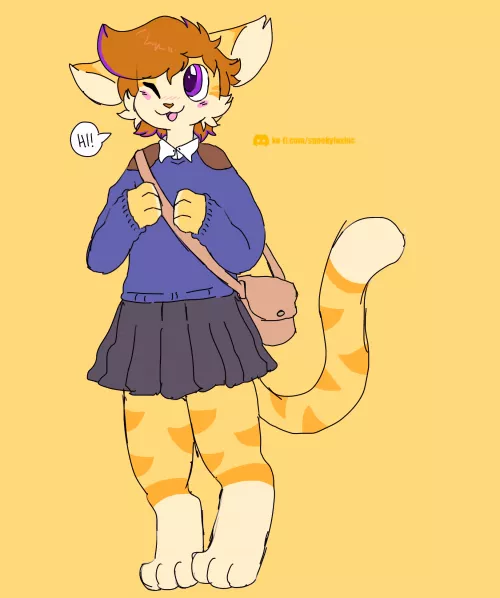 on their way to class! :D <ko-fi sketch for founded, art by me @spookyfoxinc on twitter>