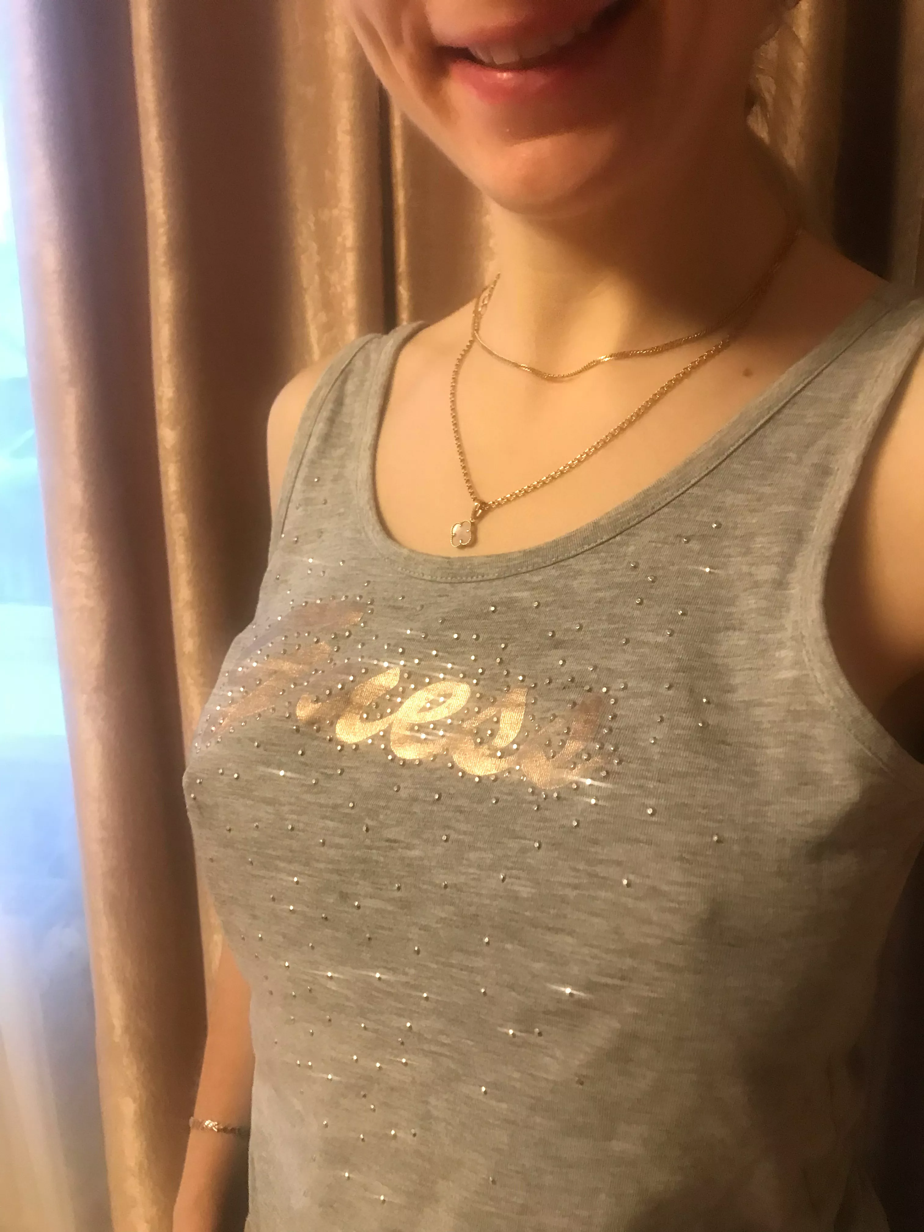 Once again forgot my bra, is it ok to go like that?