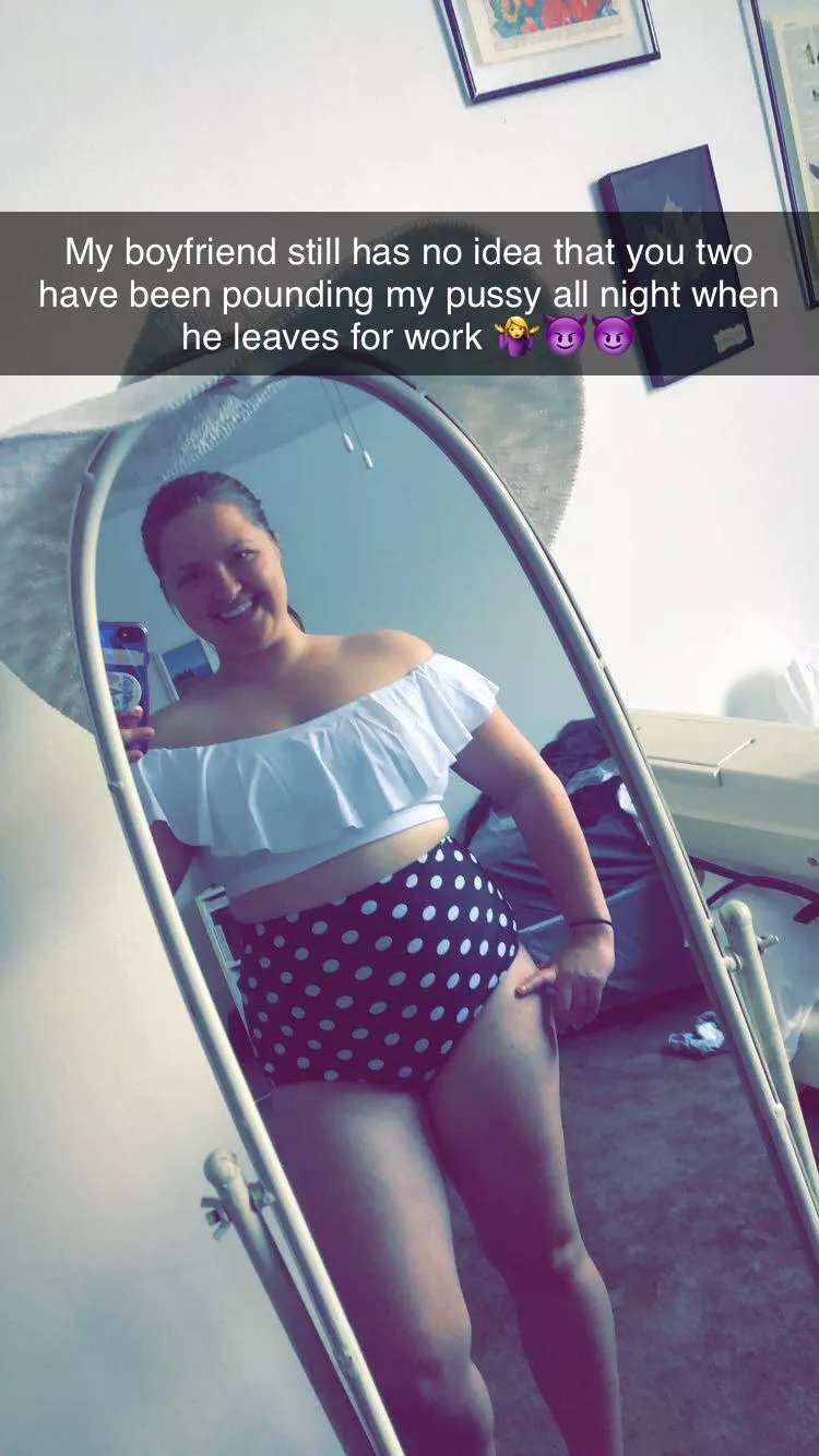 Once my boyfriend comes home from work he always eats my pussy and always thinks I’m “so wet” for him. He has no idea that I’ve had several guys over and they all came deep in my pussy while he was gone 😈 Once my boyfriend comes home from work he always eats my pussy and always thinks I’m “so wet” for him. He has no idea that I’ve had several guys over and they all came deep in my pussy while he was gone 😈