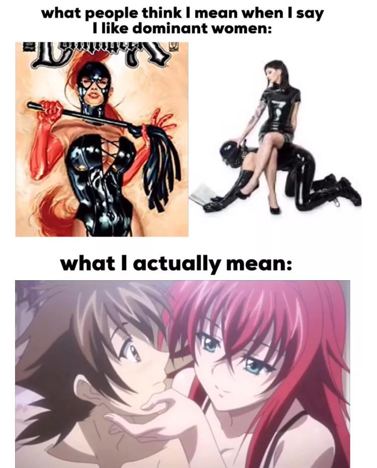 One delicate chin grab and she’s got his FULL attention. 😳 To quote Markiplier, “Oooh, the POWER.” (s: Highschool DxD)