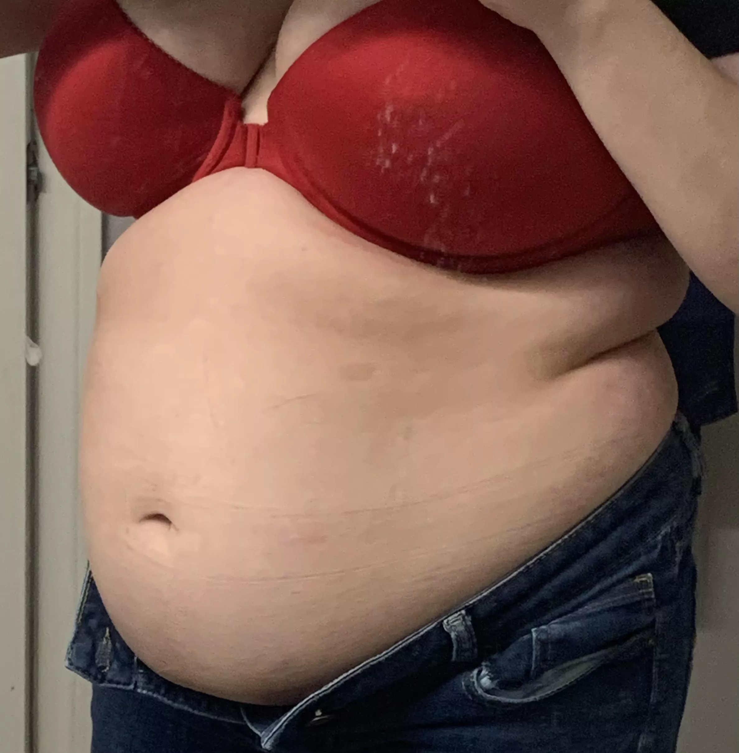 One meal down- already had to pop my button for the day