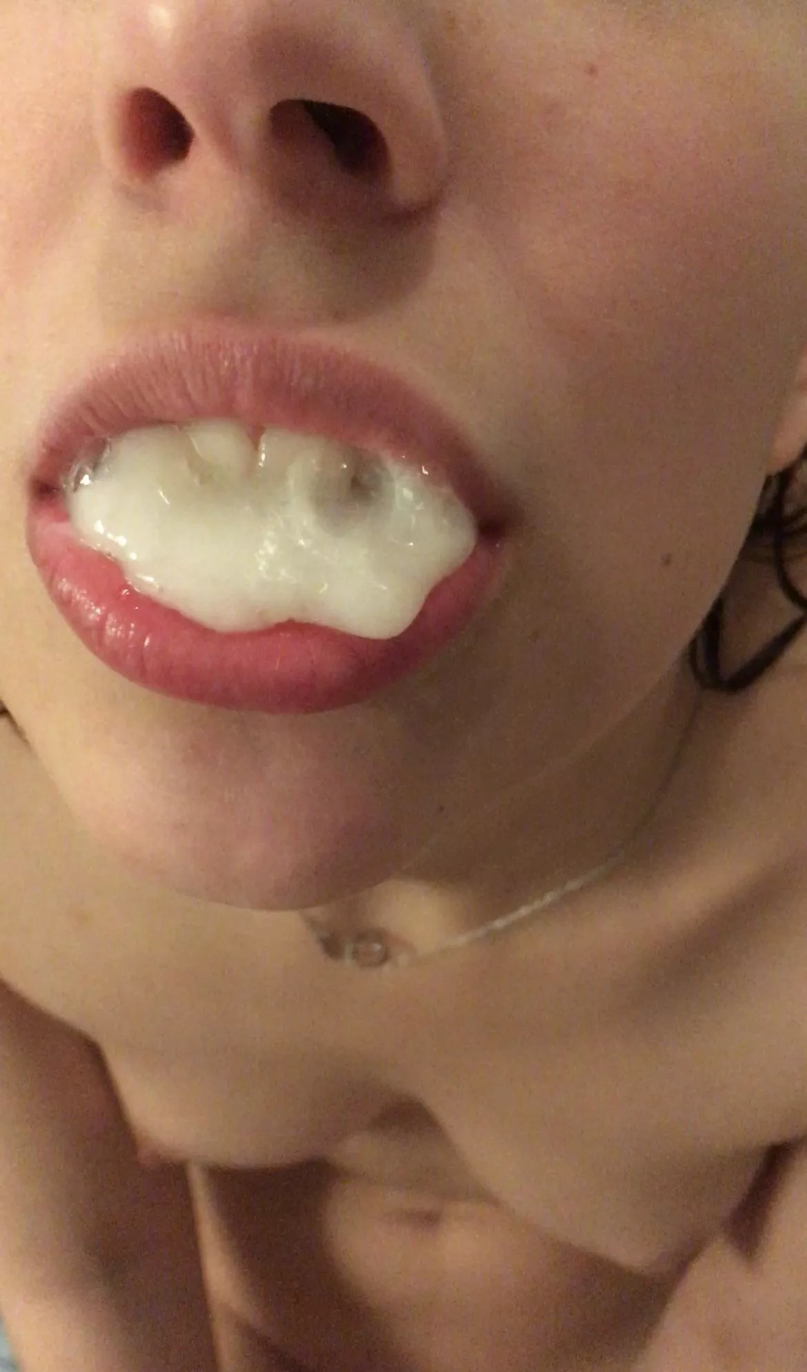 One of my favorite picture. Having a mouthful of warm cum is the best!