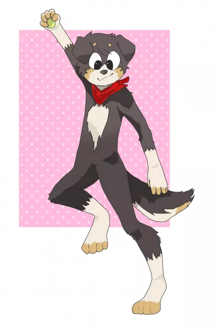 one of my first furry pieces, ignore the broken foot