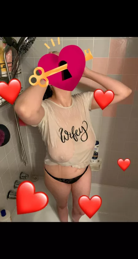 One person wet tshirt contest ❤️