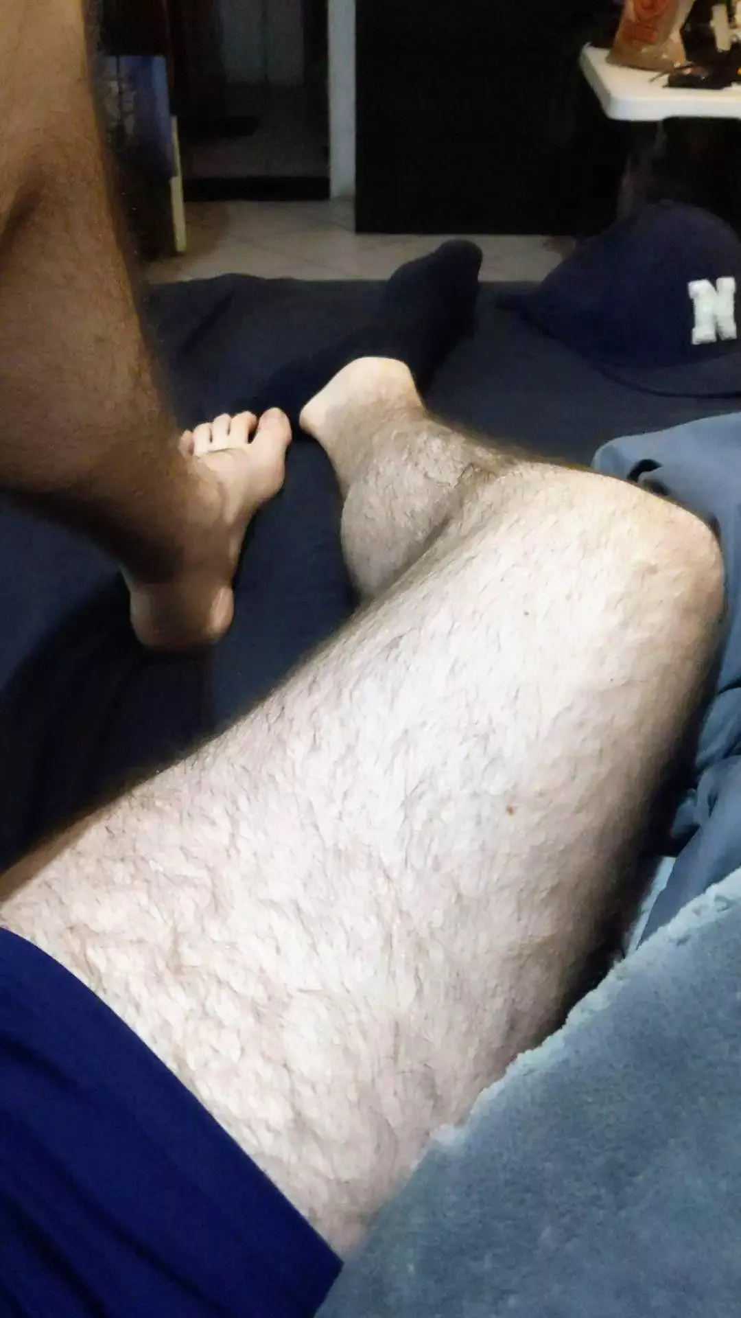One sock on, one sock off. Which do you wanna start with? One sock on, one sock off. Which do you wanna start with?