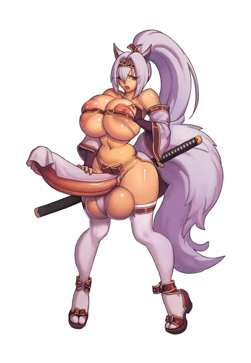 One sword in the front and one in the back