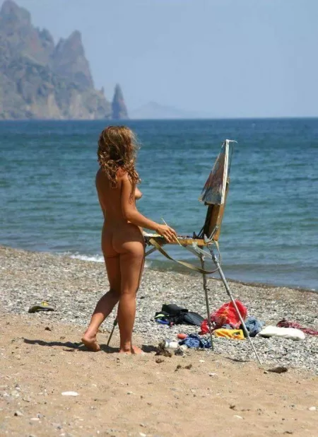 On-site paysage painting