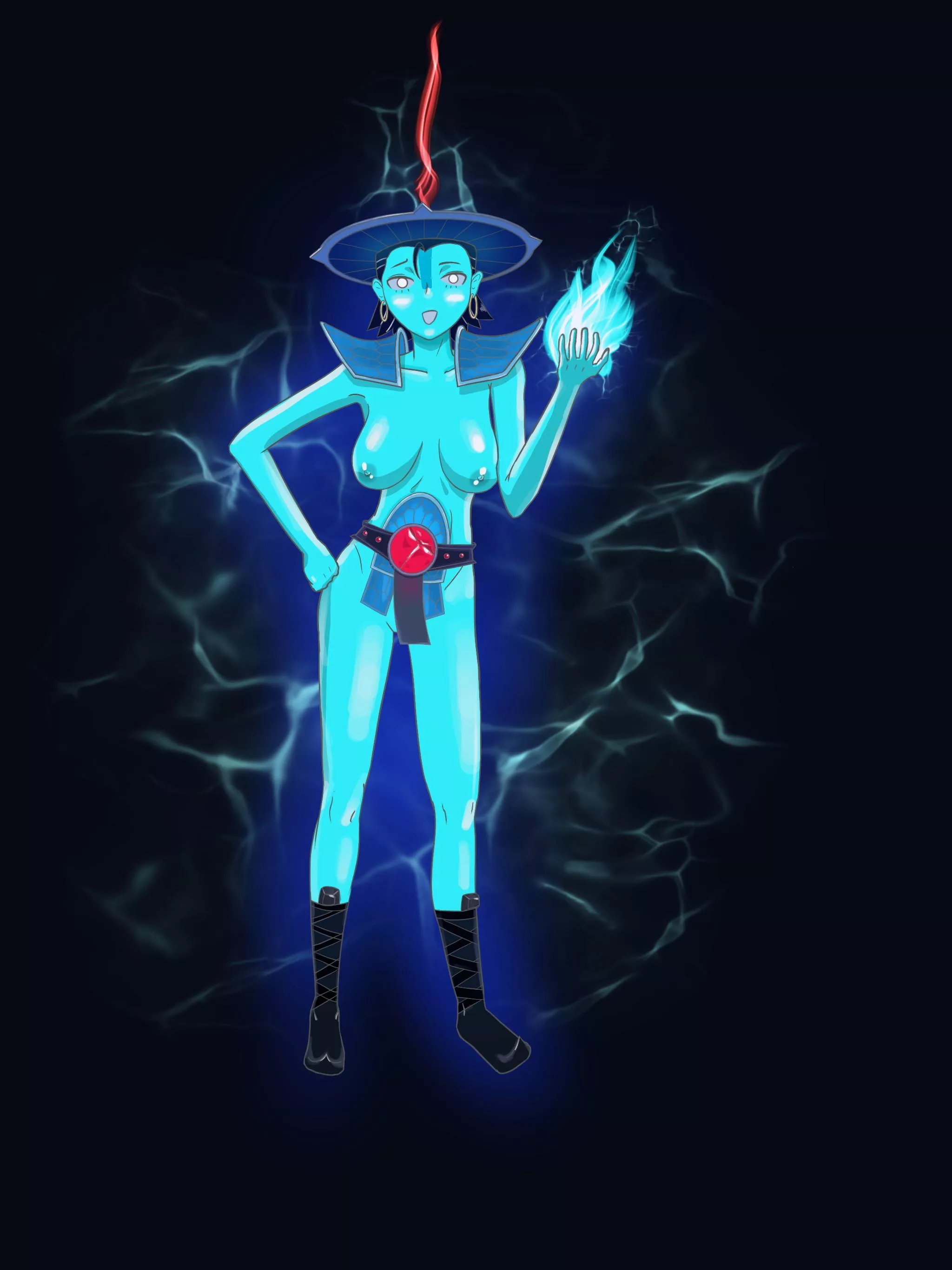 Ooh, who’s that handsome devil!?? Female Storm Spirit (OC)