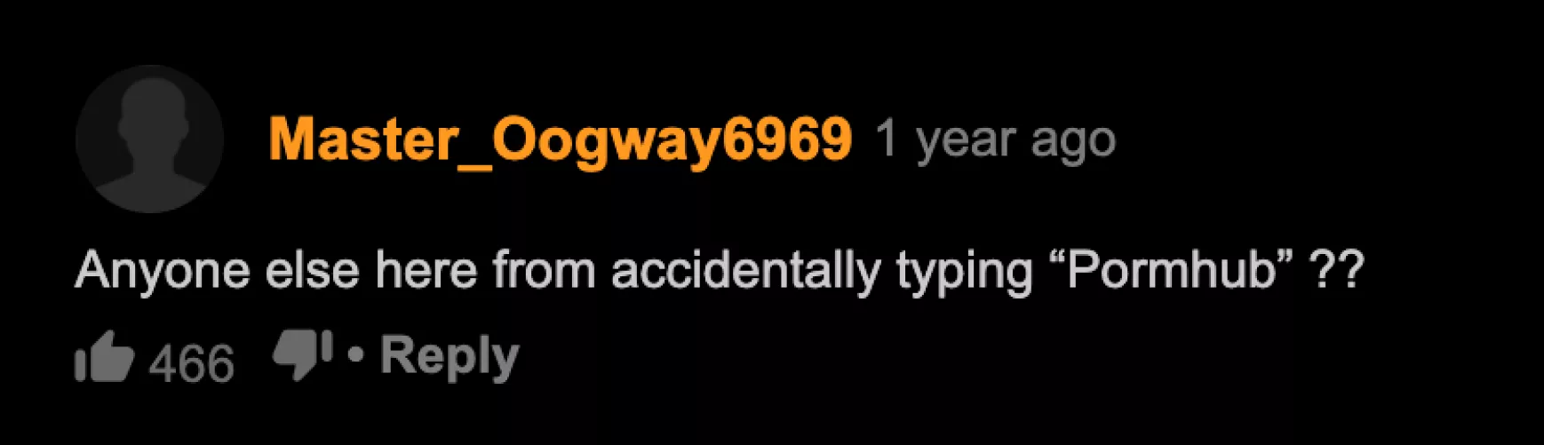 OOPS! accidentally typed pornhub again. Oh well!