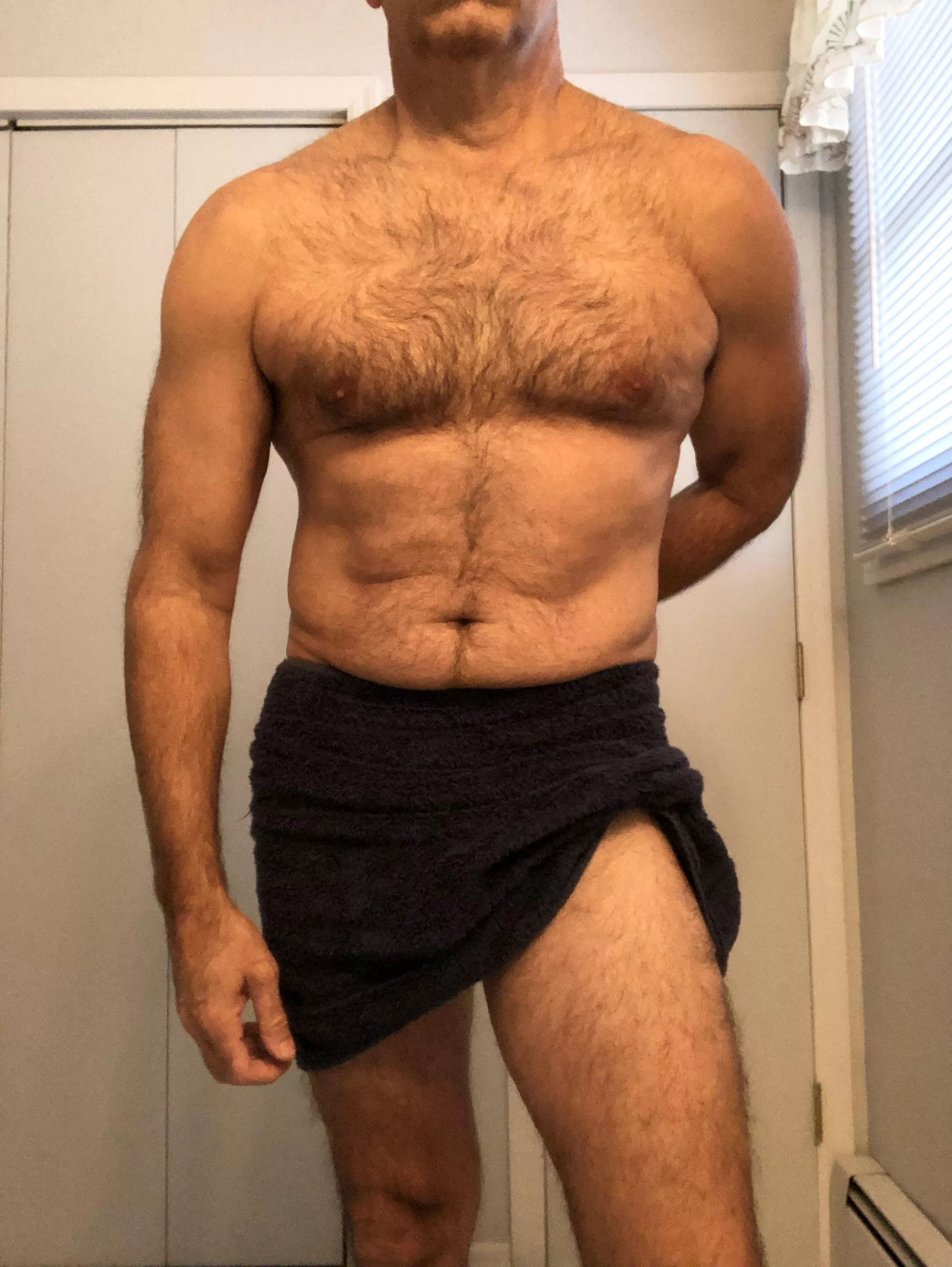 Oops, i only have a hand towel this [M]orning. 😏