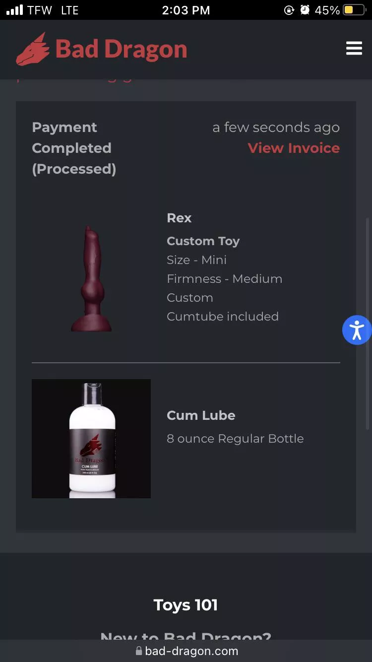 Ordered my first BD. Mini Rex with cumtube in merlot I’m so excited