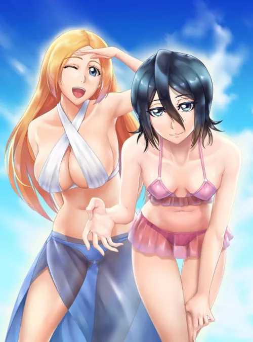 Orihime and rukia in swimsuits