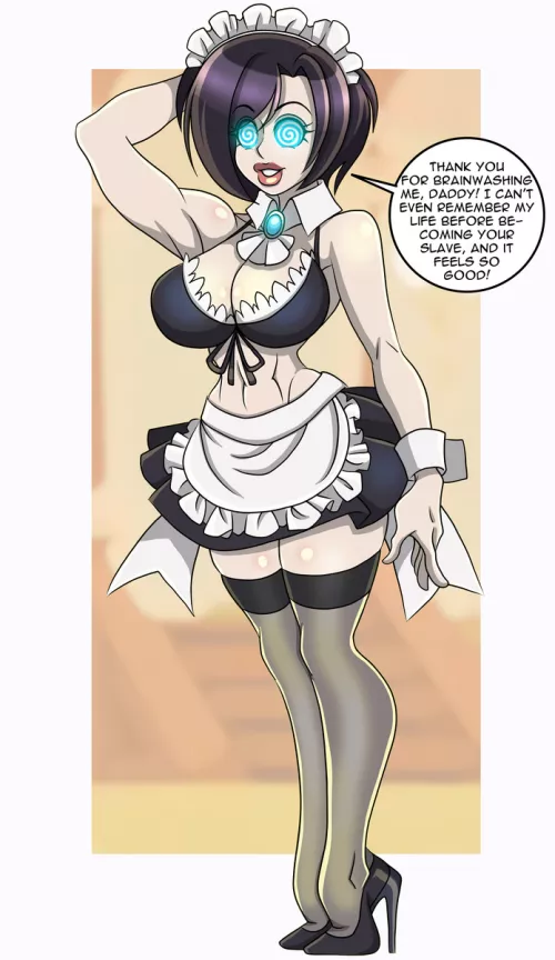 Our state-of-the-art maid-training services can instill the values of subservience in even the most rebellious of subjects. [Artist: zorro-zero]