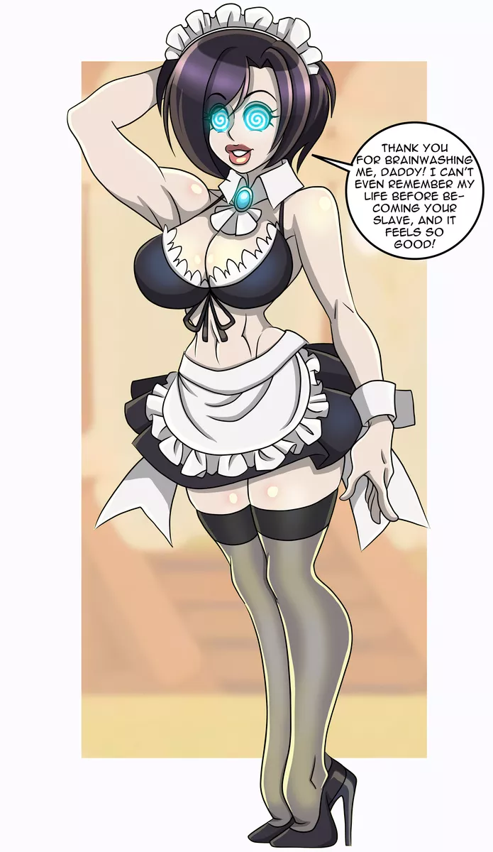 Our state-of-the-art maid-training services can instill the values of subservience in even the most rebellious of subjects. [Artist: zorro-zero]