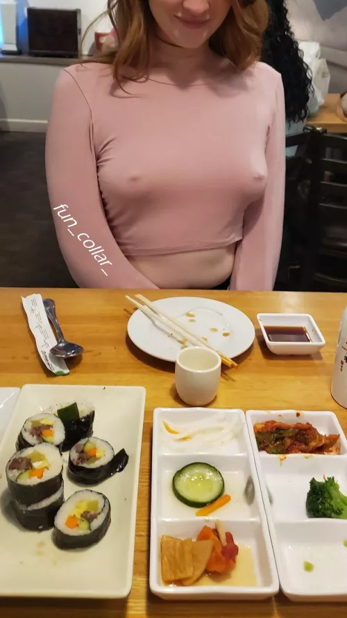 out for dinner enjoying the admirers and haters 😍❤